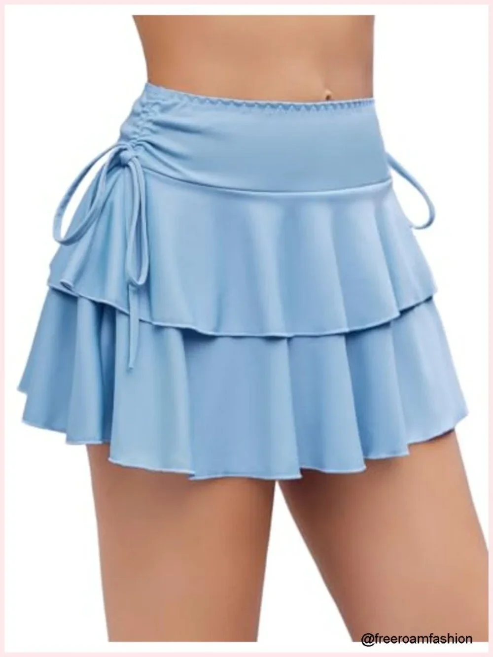 Y2K Pleated Ruffle Mini Skirt Women Layered Micro Short Skirt
